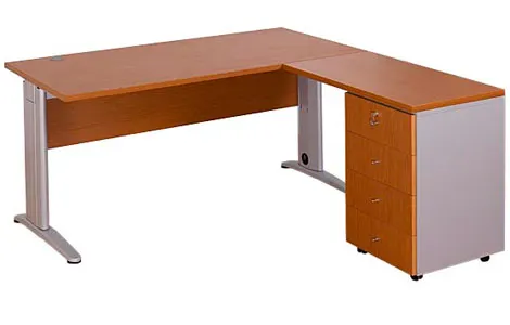 BUREAU DYNAMIC + RET. INTEGRE A 4 TIROIRS